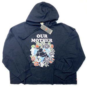 Women's Plus Size Levi's Cropped Prism Hoodie (A10280001) Our Mother Black - 4X